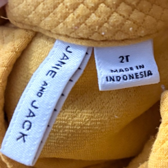 Janie and Jack 2T Marigold Yellow Quilted Jacquard Dress - Picture 4 of 5